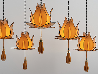 New Chinese Chandelier 3d model