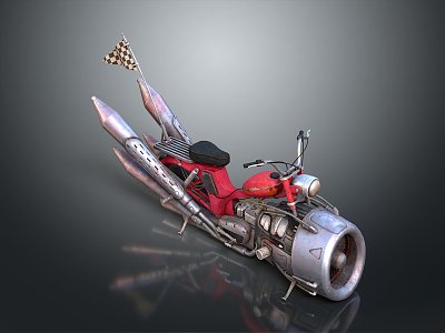 Jet Motorcycle Sci-Fi Motorcycle Concept Motorcycle Flying Car Space Flying Car Space Motorcycle 3d model