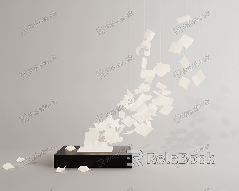 Modern Chandelier Hotel Paper Chandelier Art Floor Lamp model