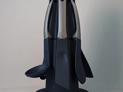 Black Kitchen Utensil Set With Stand Including Spoons Spatulas And Tools 3d model