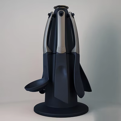 Black Kitchen Utensil Set With Stand Including Spoons Spatulas And Tools 3d model Black Kitchen Utensil Set With Stand Including Spoons Spatulas And Tools 3d model