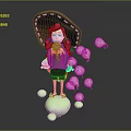 Modern game character wizard sorcerer wizard 3d model