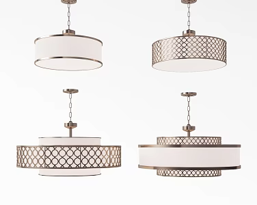 New Chinese Chandelier Ceiling Lamp Chandelier Combination 3d model