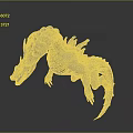 White Dragon 3D Model Game Movie Character With Spiked Body Open Mouth Dynamic Pose