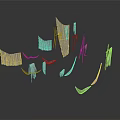 Abstract Metal Sculptural Components For Modern Art Installation With Curved And Angular Shapes