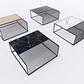 Modern Coffee Tables Featuring Marble Tops And Geometric Designs In Various Colors