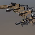 Pistols and submachine rifles 3d model