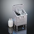 Commercial Kitchen Equipment Stainless Steel Deep Fryer And Gas Cylinder For Commercial Use