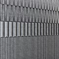 Modern Textured Accent Wall Design With Vertical Grooves And Neutral Tones 3d model