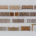 Different Styles of Wooden Fences With Lattice Arch And Woven Patterns