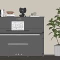 Musical Instruments Art Supplies in Cozy Room with Piano Sheet Music Books and Green Plant