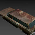 rusty car 3d model