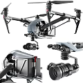Smart Machine Drone Featuring High Quality Camera And Accessories For Aerial Use 3d model