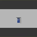 White Cube Shaped Household Appliance With Small Blue Door And Modern Design