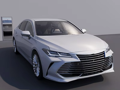 Modern White Sedan With Sleek Exterior Front Grille Design And Alloy Wheels 3d model