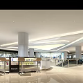 Modern Shopping Mall Hall With Glass Storefronts Mannequins And Bright Lighting