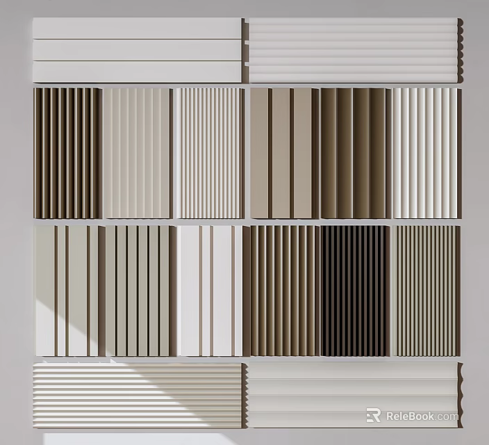 Wall Paneling Design Ideas With Various Styles And Different Colors For Interior 3d model