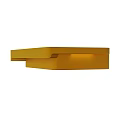 Golden Hexagonal Measuring Tool With Ruled Markings And Red Indicator Strip