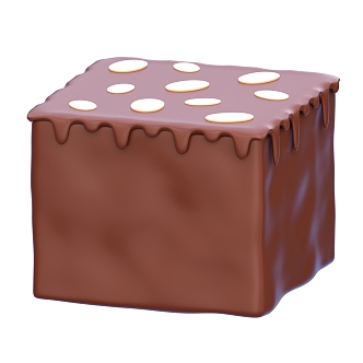 Modern Chocolate Bread Food Cartoon Bread 3d model