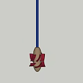 Blue Rod With Metallic Cone Base And Red Blades Structure Design