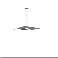 Minimalist Modern White Wavy Chandelier With Undulating Design And Thin Hanging Cords