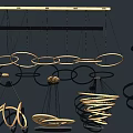 Minimalist Modern Hanging Chandeliers With Circular Spiral And Geometric Designs