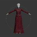 Red Plaid Long Sleeve Maxi Dress With Button Front Details And Classic Design