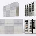 Modern Bookcase Storage Designs With Open Shelves Cabinet Doors And White Gray Finishes