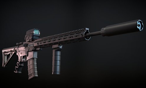 Weapon Custom Rifle 3d model