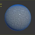 Gray Sphere Displaying Intricate Cracked Texture On Its Smooth Surface 3d model