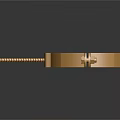 Golden Metal Clamp With Screw And Fixing Parts For Pipe Installation