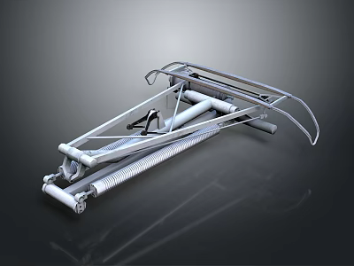 Tactical Mechanical Weapon with Metal Frame Tubular Design and Portable Launcher System 3d model