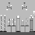 Modern lamp combination 3d model
