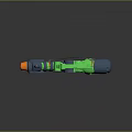 Colorful Kids Toy Water Gun With Green Blue Orange Grip And Round Nozzle Design