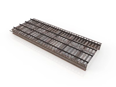 High Strength Industrial Metal Grating Structure For Heavy Duty Platform Walkway 3d model
