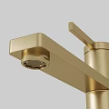 Modern Minimalist Golden Faucet with Single Handle and Sleek Cylindrical Design