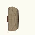 Modern Wall Sconce With Curved Warm Shade Emitting Soft Glow For Interior 3d model