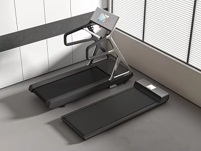 Modern Treadmill Sports Equipment with Smart Display for Indoor Home Gym Use 3d model