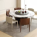 Modern Round Dining Table Chair Dining Chair Round Dining Table 3d model