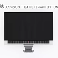 Ferrari Edition Television Theatre With Black Screen Red Logo And Silver Base