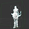 Game Movie Character With Red Hair Armor And Bow Equipment Design