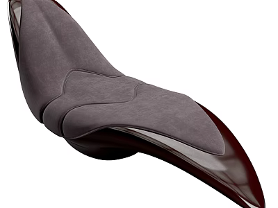 Modern Lounge Chair With Streamlined Design Gray Upholstery And Dark Frame 3d model