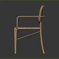 Stylish Leisure Chair With Wooden Frame And Yellow Woven Wicker Armrests