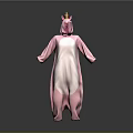 Pink And White Unicorn Onesie With Horn And Mane Decorations For Adults Or Kids Pajamas