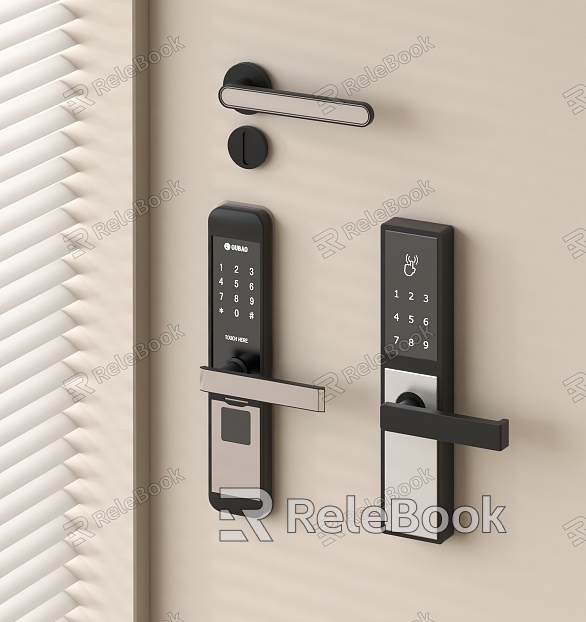 Smart door lock fingerprint lock door handle model