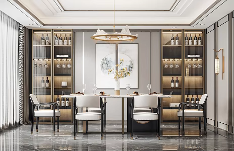 Light Luxury Restaurant 3d model