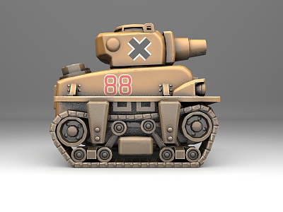 Cartoon Tank Modern Tank 3d model