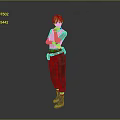 Short Hair Female Game Character In Green Military Outfit With Arms Crossed And Waist Gear