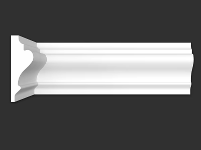 White Smooth Decorative Molding For Home Interior Architectural Trim And Decoration 3d model