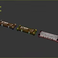 Modern Military Weapon Devices With Sonik Brand Orange Silver Color Design And Three Units Features